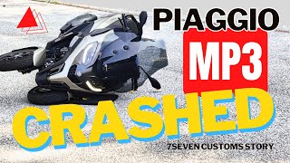 PIAGGIO MP3 stupid CRASH  Dramatic play [upl. by Edmee333]