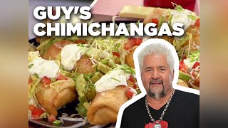 Guy Fieris Top Notch Top Round Chimichangas  Guy Off the Hook  Food Network [upl. by Amlev]