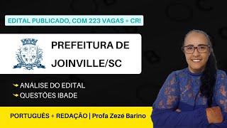 Concurso Prefeitura de Joinville SC Redação e Português IBADE  Professora Zezé Barino [upl. by Yhtir249]