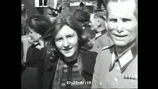 German civilians visit the Buchenwald concentration camp in Weimar Germany HD Stock Footage [upl. by Retnyw15]