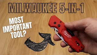 CRAZY COOL MILWAUKEE KNIFE WITH SCREWDRIVER  MILWAUKEE FASTBACK 5IN1 FOLDING KNIFE  REVIEW [upl. by Livy]