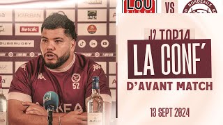 LA CONF avant LOU Rugby  UBB J2 de Top 14 [upl. by Singband]