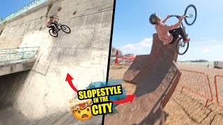 RIDING SCARY MTB SLOPESTYLE FEATURES IN THE CITY [upl. by Northrop410]