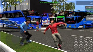 Parah nyasar cuyy  bus simulator x multiplayer basuriv3 basuri telolet [upl. by Eyllib]