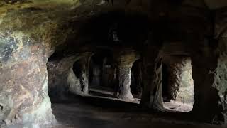 Inside the Grotto caves at Hawkstone Follies Hawkstone Park WestonunderRedcastle Shropshire [upl. by Janean]