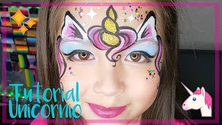 PINTACARITAS TUTORIAL DE UNICORNIO  Face painting Unicorn Desing [upl. by Teirrah752]