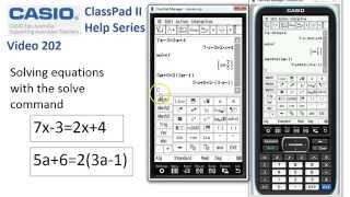 ClassPad Help 202  Solving Equations With Solve [upl. by Anetsirk]