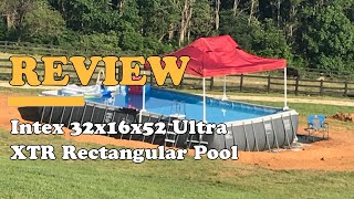 Intex 32x16x52 Ultra XTR Rectangular Pool  Review 2021 [upl. by Enicnarf]