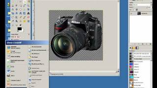 GIMP how to create a transparency [upl. by Merrow]