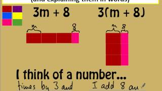 Drawing bar models from algebraic expressions [upl. by Sahpec118]