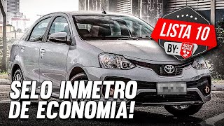 10 CARROS ECONÔMICOS SEGUNDO INMETRO Agora não tem como ser enganado [upl. by Worthy]