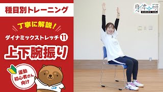 【種目別トレーニング】ダイナミックストレッチ11 上下腕振り [upl. by Melena]