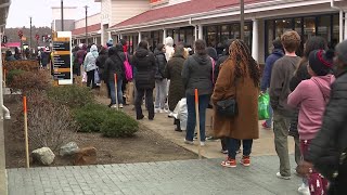 What it looked like at Wrentham Outlets on Black Friday [upl. by Ahsikyt]