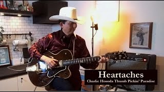 “Heartaches”  Charlie Hosoda Chet Atkins Style Solo Guitar  Gibson 1992 Country Gentleman [upl. by Winterbottom]