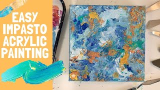 EASY IMPASTO ACRYLIC PAINTING TECHNIQUES Painting with a Palette Knife Add Texture Beginner Art [upl. by Meehar]