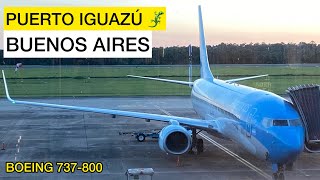 VUELO IGUAZU Buenos Aires  Aerolineas Argentinas  BOEING 737800 [upl. by Lyred]