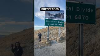 Border football toss from Montana to Idaho montana idaho football throw mom border [upl. by Akeenat]