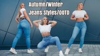 AutumnWinter Outfit Inspiration Wearing FitJeans  Styling Jeans [upl. by Marchelle]