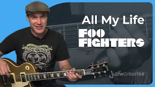 How to play All My Life by Foo Fighters  Guitar Lesson [upl. by Layod]