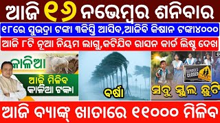 todays morning news odisha16 November 2024subhadra yojana online apply processodisha news today [upl. by Lyons]