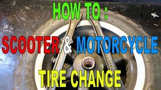 How To Change Scooter amp Motorcycle Tires [upl. by Stonwin252]