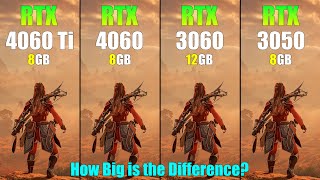 RTX 4060 Ti vs RTX 4060 vs RTX 3060 vs RTX 3050  Test in 13 Games [upl. by Norty]