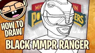 How to Draw BLACK RANGER  ZACK Mighty Morphin Power Rangers  Narrated StepbyStep Tutorial [upl. by Sisely452]