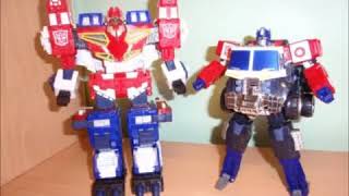 Transformers Energon Optimus Prime and Wing Saber Powerlink Stop Motion [upl. by Reiniar]