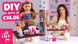 Delicious Mini DIY Ice Cream for Your Birthday Party  Doll DIY  AmericanGirl [upl. by Oj]