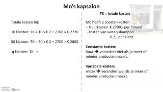 Kosten en opbrengsten formules [upl. by Dhar]