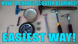 HOW TO CHANGE SCOOTER BEARINGS  EASIEST WAY [upl. by Aynas227]