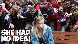 Surprising Strangers With 100 Zombies  Experiment [upl. by Delacourt]