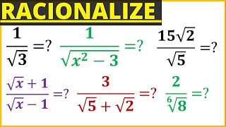 RACIONALIZAÇÃO DE DENOMINADOR [upl. by Yrot]