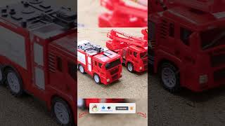 Rescue the truck from the pit with excavator and crane truck cartoys firetruck [upl. by Florance641]