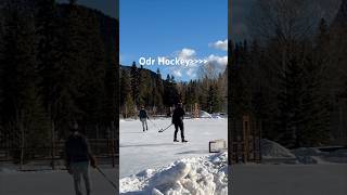 When pond hockey season is a month away… hockey odr pondhockey winter banff [upl. by Raybourne]