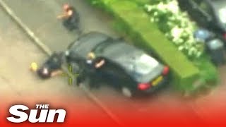 UK cop run over by tasered thug driving a police car [upl. by Gladdy]