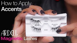 ARDELL  HOW TO APPLY ACCENT MAGNETIC LASHES [upl. by Ssur]