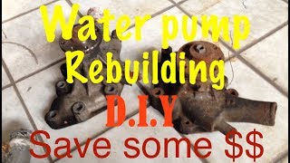 Rebuildingrepairing engine water pump  DIY style Part 1 of 4 [upl. by Azalea]