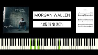 Morgan Wallen – Sand In My Boots BEST PIANO TUTORIAL amp COVER [upl. by Veronika389]