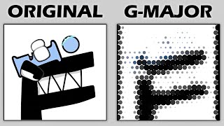 Original vs Alphabet Lore in GMajor Comparison [upl. by Freedman]