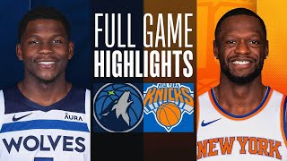 TIMBERWOLVES at KNICKS  FULL GAME HIGHLIGHTS  January 1 2024 [upl. by Auqinihs56]