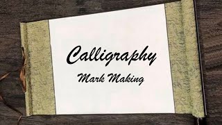 Mark Making Calligraphy Art and Craft Activity [upl. by Berriman]