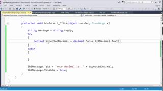 Introduction to ASPNET Web Forms Error Handling [upl. by Tisdale]