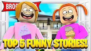 Top 5 Funny Brookhaven Stories  Roblox [upl. by Kerrie]