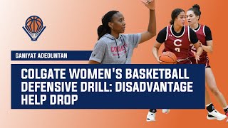 Colgate Womens Basketball Defensive Drill Disadvantage Help Drop [upl. by Ahsikit]