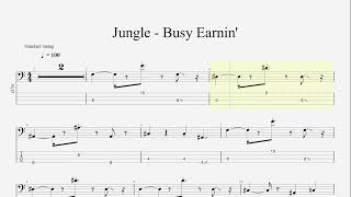 Jungle  Busy Earnin Bass Tabs [upl. by Bois452]