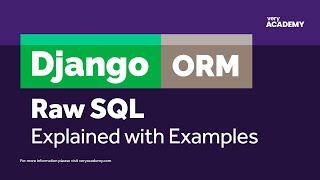 Django ORM  Performing raw SQL queries [upl. by Yevrah903]