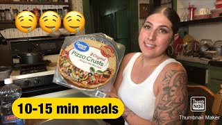 Store bought pizza crust  1015 min meal  easy and quick [upl. by Anifad587]