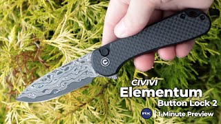 Civivi Elementum Button Lock 2 Knife  1 Minute Preview  Atlantic Knife [upl. by Asuncion]