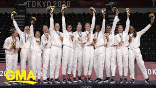 Team USA wins gold medal count in Tokyo 2020 Olympics l GMA [upl. by Enialedam688]